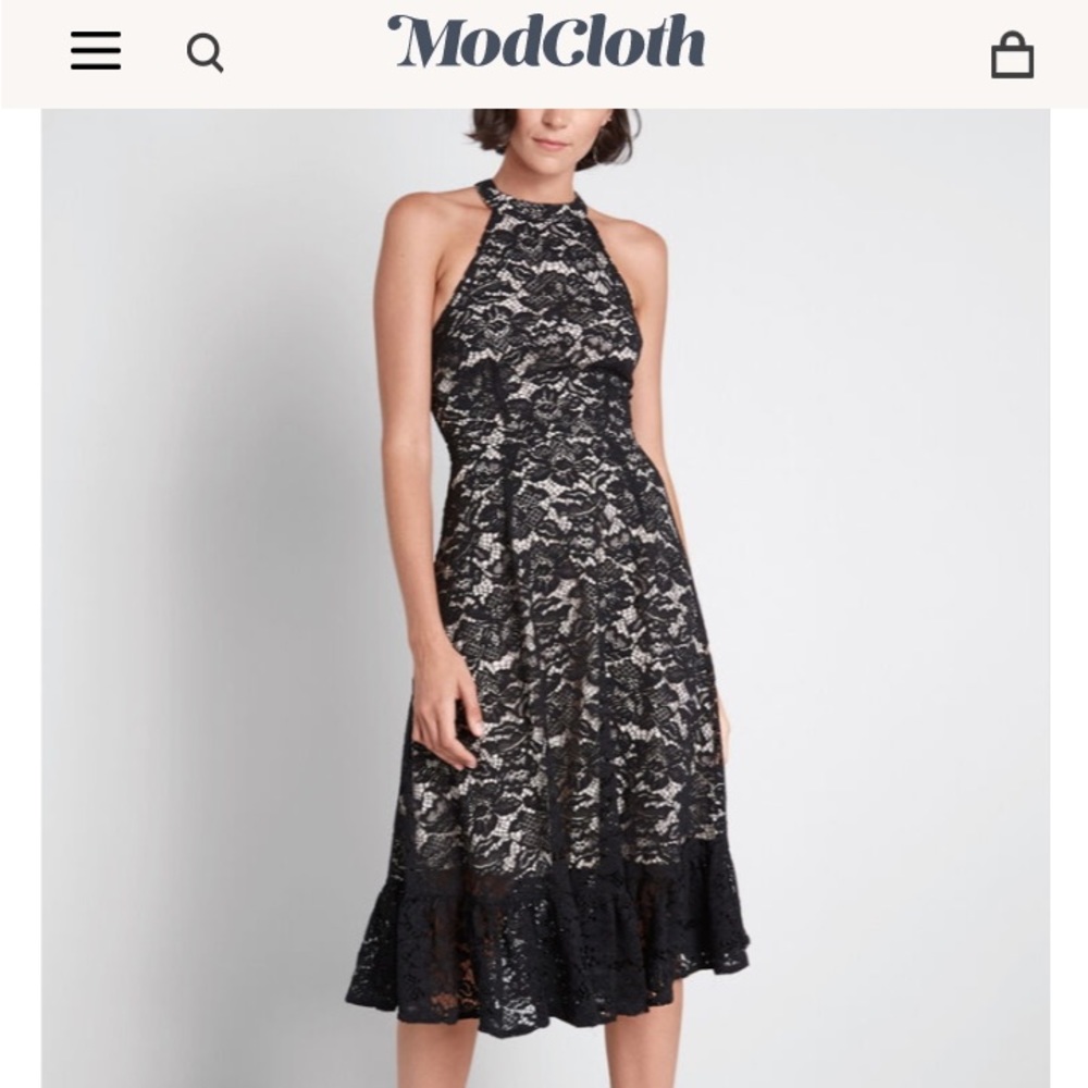 Modcloth Lace Halter Midi Dress - Picture 7 of 7